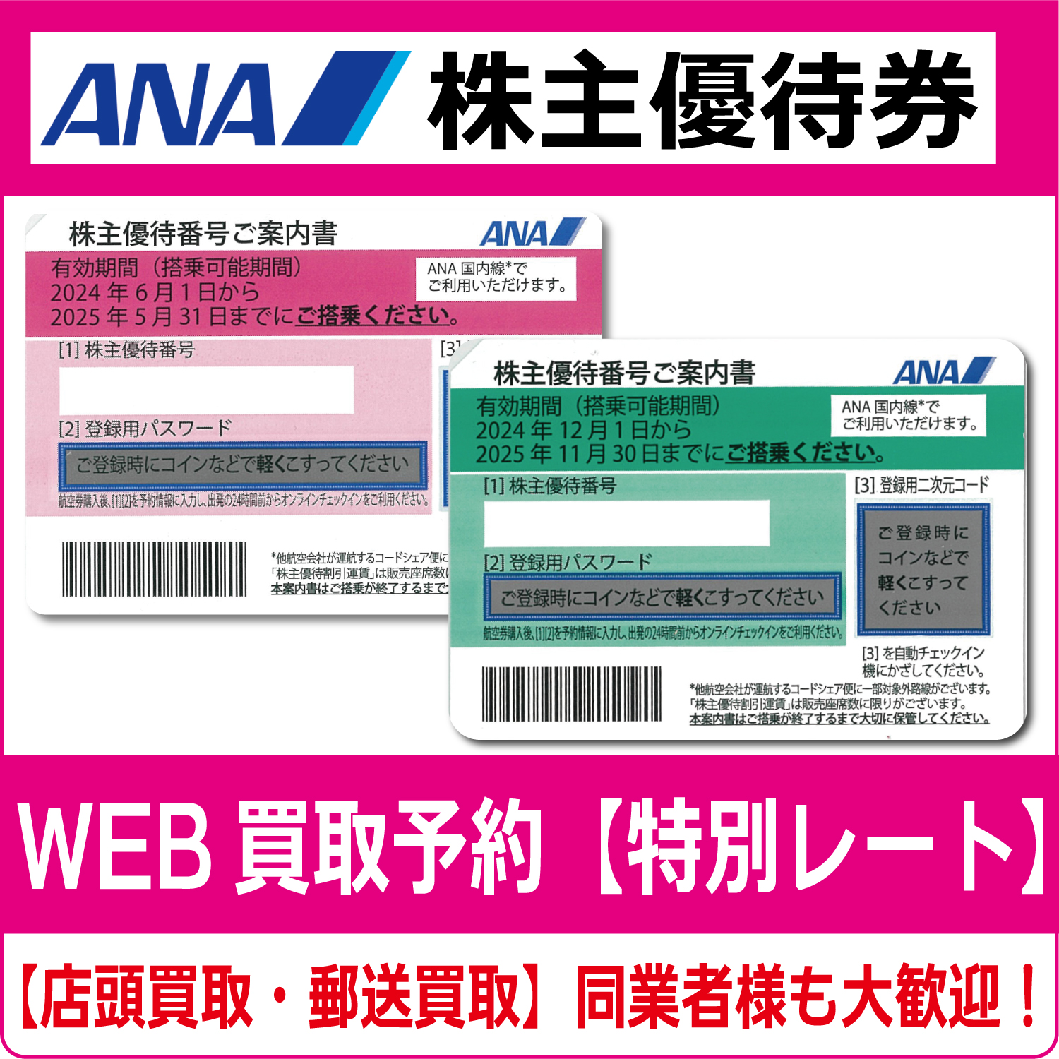 ANA（全日空）株主優待券（証券コード:9202）